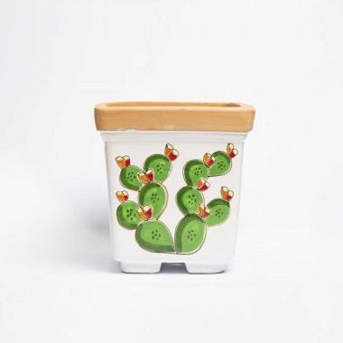 Vaso fico d'india ceramiche de simone Porta Pianta Folk VSPQFC Vaso fico d'india ceramiche de simone Porta Pianta Folk VSPQFC